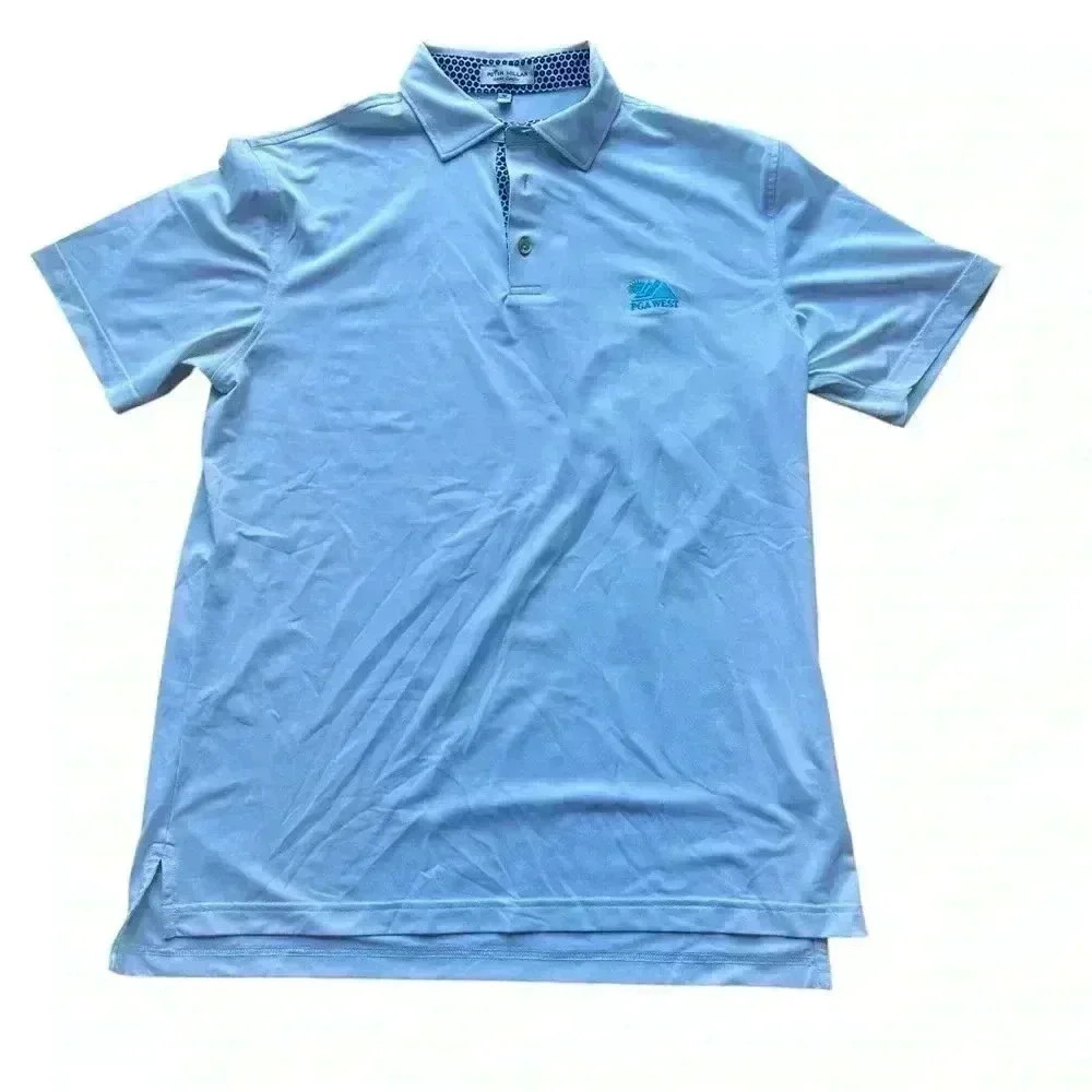 PETER MILLAR Summer Comfort Men polo shirt size large in white